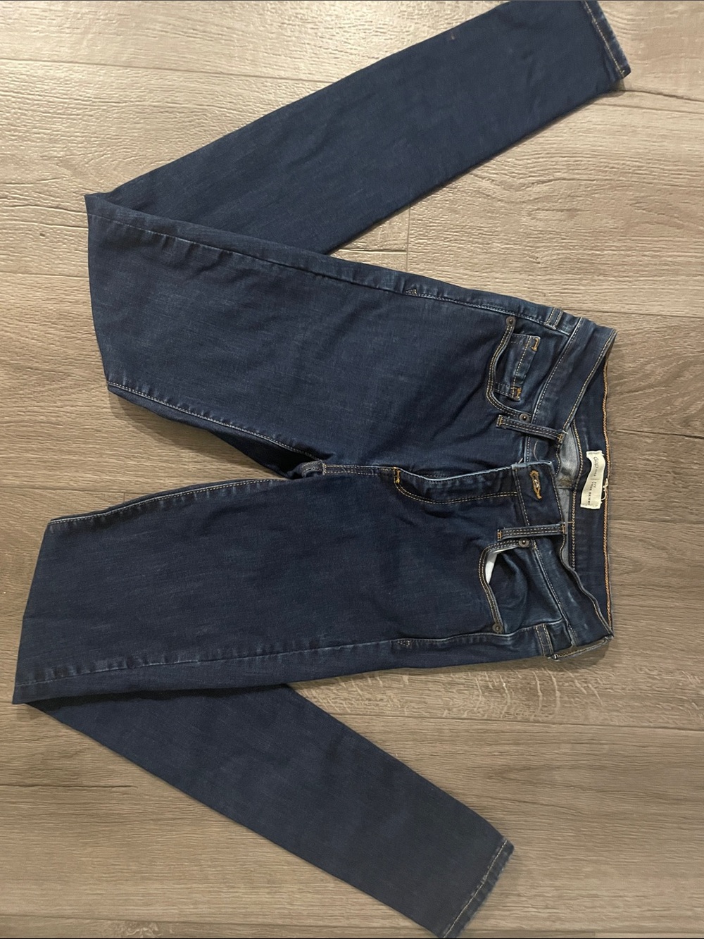Classic Navy Skinny Jeans — Stretch Denim